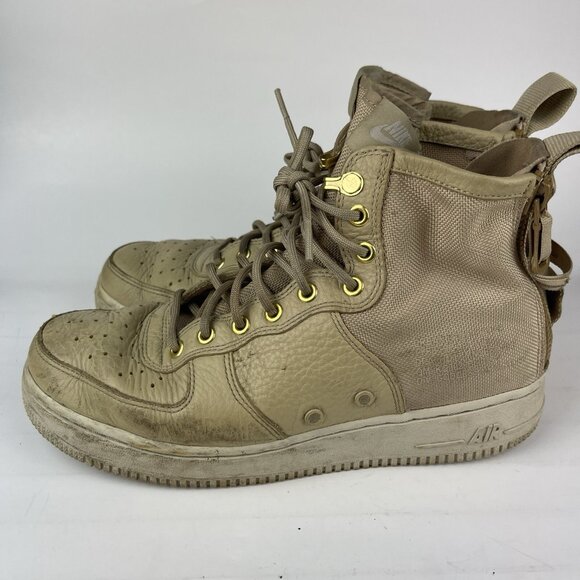 Nike Air Force 1 SF Men's Mid Zipper  Mushroom Size 8.5 Shoes/Sneaker 917753-200 - Picture 3 of 8